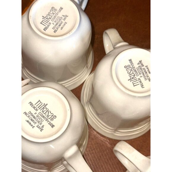 Set Of 8 Mikasa French Countryside Ivory Coffee/Tea Mugs 8 Oz Dishwasher & Micro - Picture 9 of 9